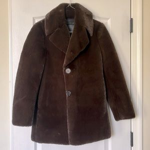 Zara brown faux fur coat